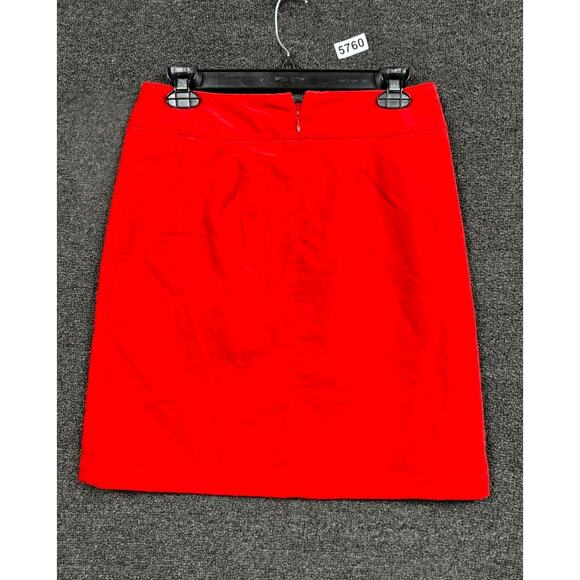 Talbots Pencil Skirt Womens Size 2P Red Knee Length Academia Casual Stretch - Picture 2 of 6